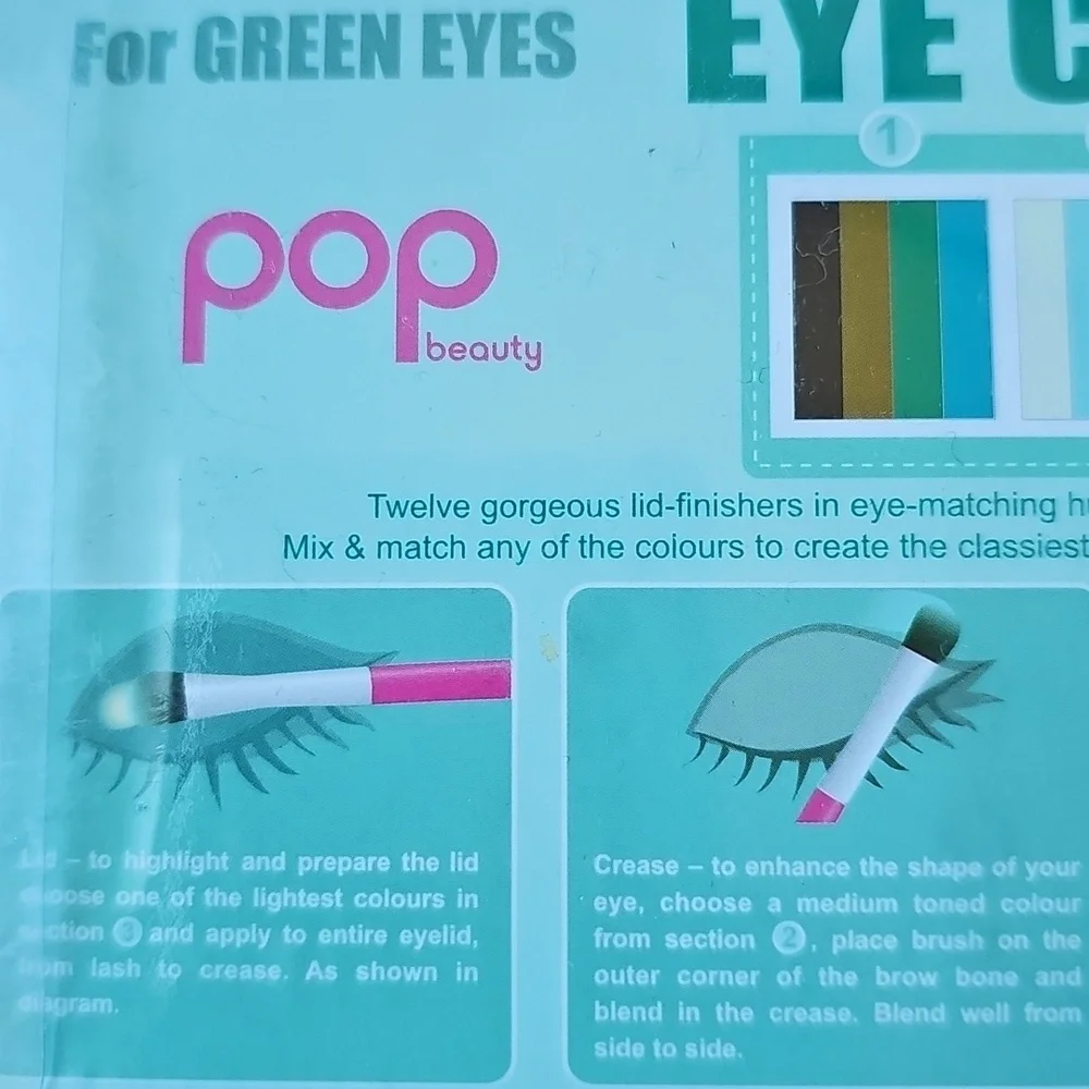 Vintage Pop Beauty Green Eyes Eyeshadow Palette - Collector's Item - Never Used